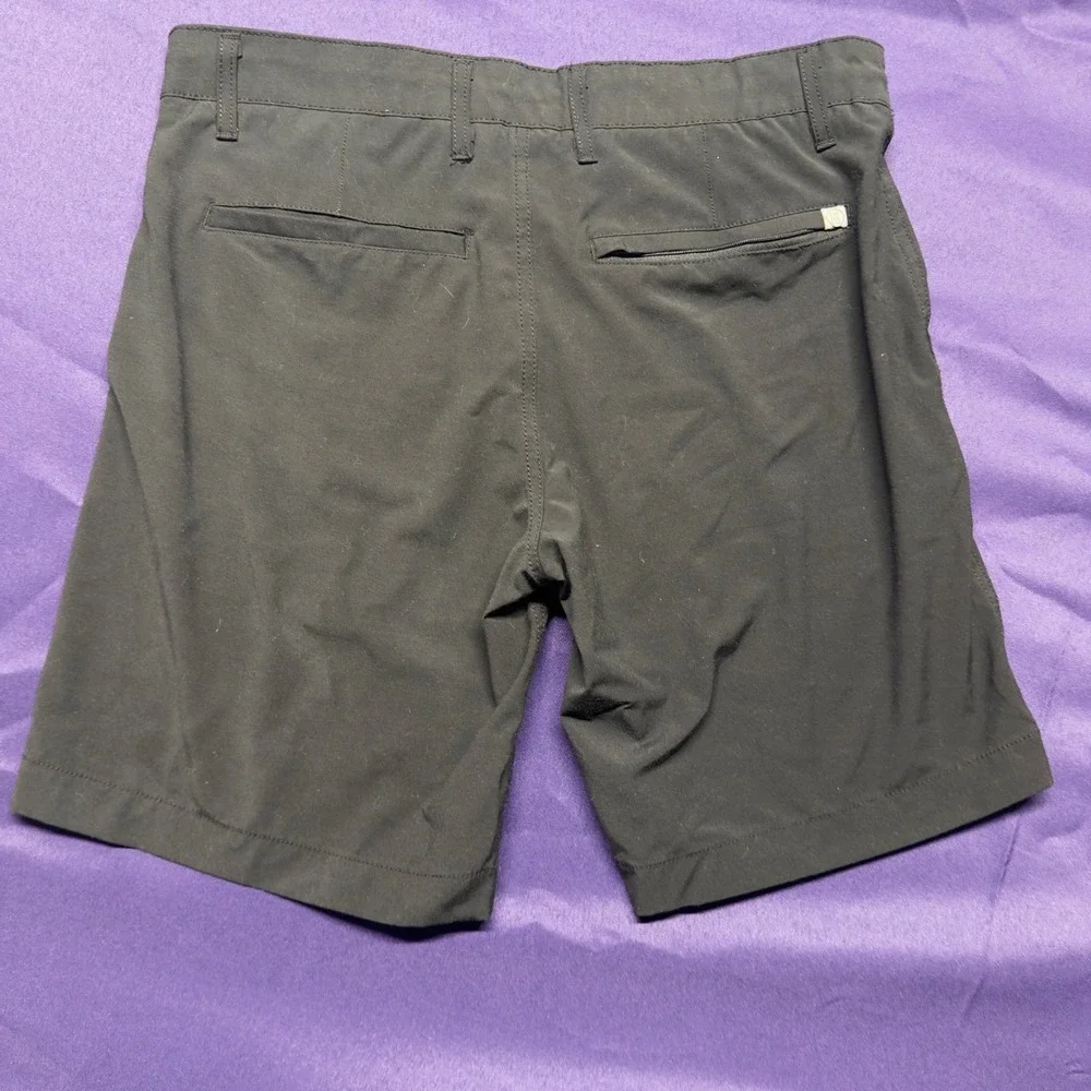 Hudson &‎ Barrows Men's Black Casual Shorts Size 30 Minimalist Clean Fit Basics